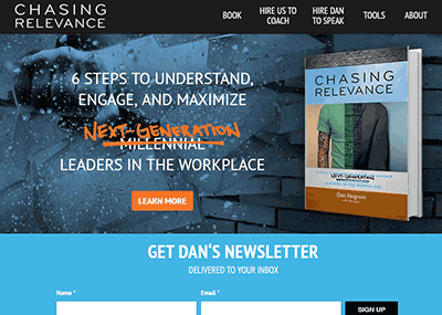 website for the book Chasing Relevance by Dan Negroni