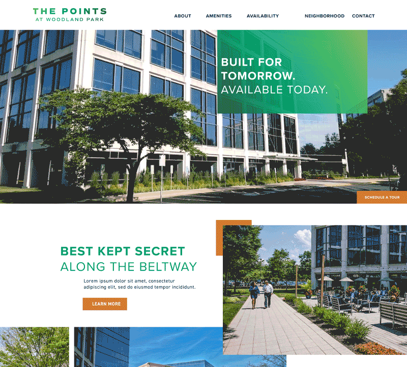 the points website design